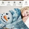 thumbnail image 3 of Pratyus Snowman Flannel Throw Blanket for Couch Sofa Bed, Christmas Home Decor All Seasons Comfort Blanket 50x60in, 3 of 6