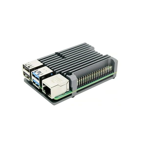 AAAwave Aluminum Alloy Passive Cooling Case for Raspberry Pi 4B (Grey)