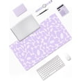 thumbnail image 6 of Cute Desk Pad - Aesthetic Desk Mat Kawaii - Keyboard Pads for Desk - XL Purple Desk Pad - Cute Office Desk Decor for Women - Desk Mat Purple - Office Desk Mouse Pad (Flower Purple), 6 of 6