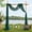 Emerald Green, variant on 20Ft White Chiffon Wedding Arch Draping Panels, Elegant Table Runner Decoration, Soft Fabric Drapes for Wedding Ceremony, Reception, Garden Arch Swag Decor