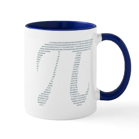 

CafePress - Pi Symbol W/ Numbers Mug - 11 oz Ceramic Mug - Novelty Coffee Tea Cup