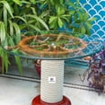 thumbnail image 3 of Authentic Wood Crafted Coffee Table with Thick Glass Top | Maritime Ship Wheel Tables with Rope Pillar (42 Inches), 3 of 4