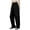 Black, variant on Roman Stripe Women's Pants Women's Fashionable Irregular Straight Leg Trousers with Contemporary Suit Style Design for Everyday Grey S