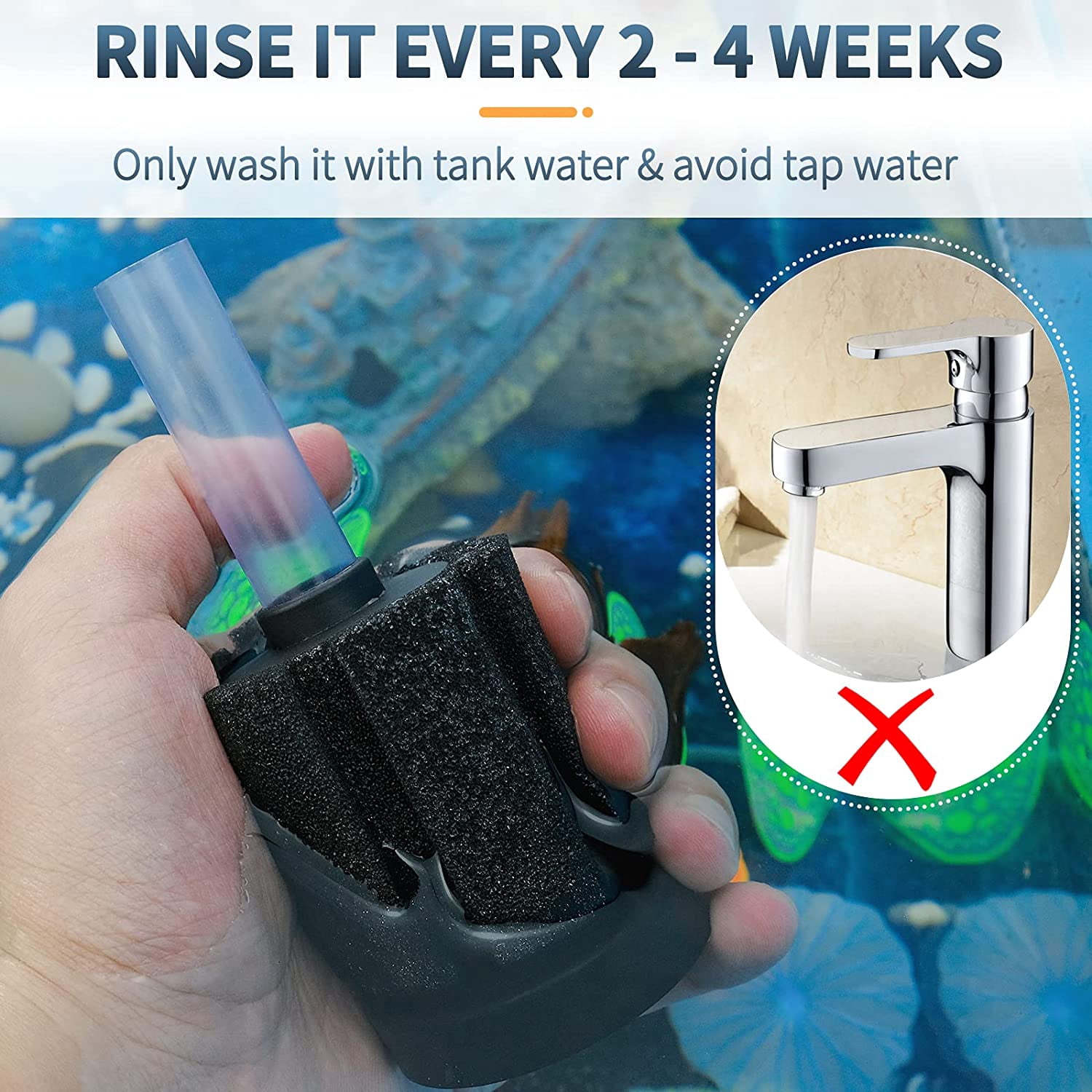 Lefunpets Sponge Filter For 5-10 Gallon Aquariums - Air Pump Driven For Betta, Shrimp, Fry & Nano Tanks