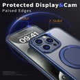 thumbnail image 5 of Ring Case for iPhone 15 Pro,Compatible with MagSafe with 360° Ring Stand Shockproof Protection Cover Case for iPhone 15 Pro Blue, 5 of 12