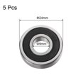 thumbnail image 2 of Uxcell 609-2RS Deep Groove Ball Bearings 9x24x7mm Chrome Steel ABEC5 Z3 5 Pack, 2 of 5