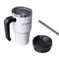 thumbnail image 6 of Outdoors Professional 20-Oz. Stainless Steel Double-Walled Insulated Tumbler with Straw (White), OUTD6052, 6 of 14