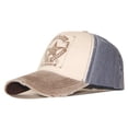 thumbnail image 1 of Gorras de béisbol con bordado de retazos lavados para hombre y mujer, sombreros de algodón para el sol, gorra de primavera para niños y niñas, gorra deportiva de pesca, Snapback, 1 of 4