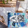 thumbnail image 5 of ShowNiceArt Latch Hook Rug Kit DIY Rug, White Tiger | Carpet Needlework Home Decoration Latch Hook Kits for Adults for Christmas, 20*15in, 5 of 11