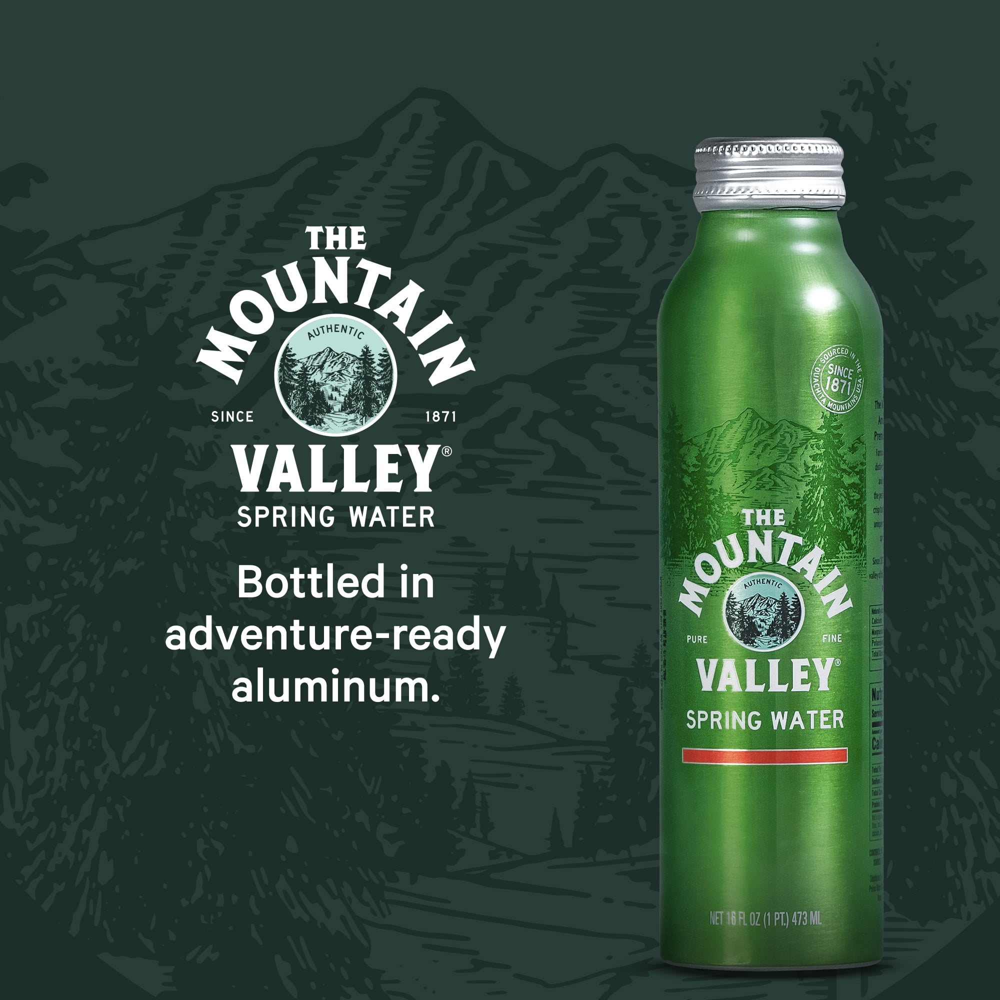 Mountain Valley Spring Water, 16 fl oz, 6-pack Aluminum Bottle