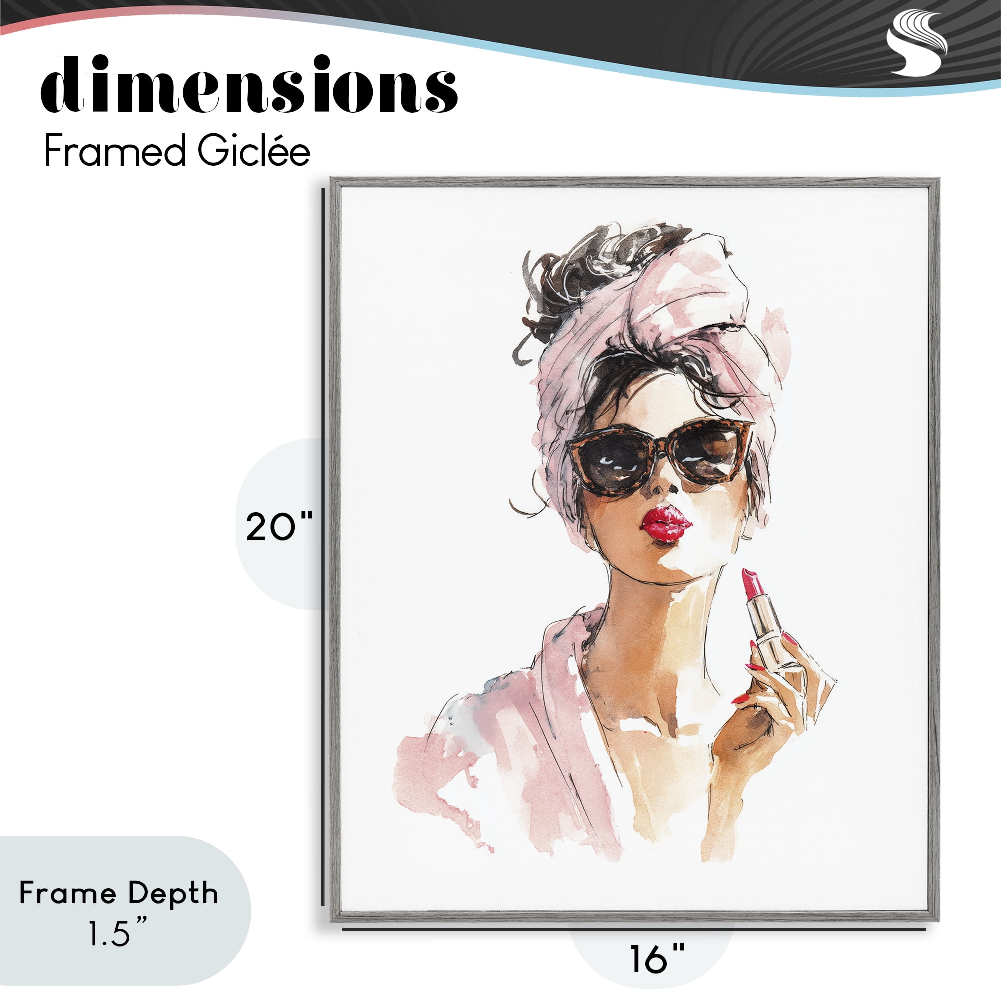 Stupell Industries Velour Secrets Lipstick Gray Framed Giclee Art, design by Svetlana Aleynikova