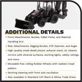 thumbnail image 5 of Diecast Masters Special Edition Caterpillar 420F2 IT Backhoe Loader, Black Finish | High Line Series Cat Trucks & Construction Equipment | 1:50 Scale Model Diecast Collectible | DM Model 85234, 5 of 8