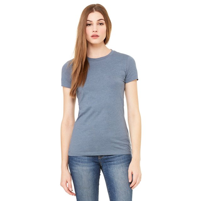 The Bella + Canvas Ladies The Favorite T-Shirt - HEATHER SLATE - XL