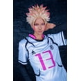 thumbnail image 4 of HOLOUN disfraz de Cosplay de Anime Sae Shidou Aiku Shuto Sendo, Peluca de uniforme de fútbol U20, red Rosa sintética, regalo de Halloween, cerradura azul, 4 of 6