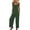 Z1-Army Green, variant on Women Jumpsuits Casual Sleeveless Spaghetti Strap Boho Ruffle Trim Wide Leg Rompers with Pockets