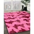thumbnail image 2 of Ahgly Company Indoor Rectangle Abstract Raspberry Red Abstract Area Rugs, 2' x 3', 2 of 6