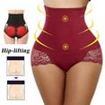 thumbnail image 2 of Womens High Waist Trainer Body Shaper Panties Tummy Control Slimming Seamless Underwear Shapewear Butt Lifter Briefs Red XXL, 2 of 7