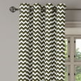 thumbnail image 2 of Ambesonne Chevron Grommet Curtain, Parallel Striped Lines, 50" x 84", White Yellow, 2 of 6