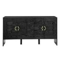 thumbnail image 5 of Tcbosik Buffet Sideboard with Storage, 60" Accent Cabinet with 4 Doors, Credenza with Adjustable Shelves, Media Console Table for Kitchen, Entryway, Living Room, Black, 5 of 9