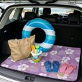 thumbnail image 2 of KEIAHUAN Purple Hibiscus Car Trunk Mat 29" x 39", Non Slip Cargo Liner Rear Trunk Protector, Scratchproof Auto Accessories Fits for Most Cars Sedans, 2 of 7