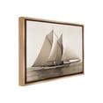 thumbnail image 4 of Stupell Industries Vintage Marine Ship Transportation Photography Brown Floater Framed Canvas Art Print Wall Art, 21 x 17, 4 of 10