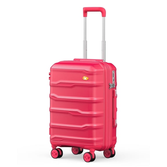 20 Inch Hard Shell Carry-On Suitcase, Red