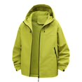 thumbnail image 1 of iHPH7 Manteau de Pluie de Randonnée Femme Mode Automne Manteau de Pluie Femme Imperméable Manteau de Pluie Femme Manteau d'Extérieur Manteau de Pluie Femme avec Capuchon Tenues d'Automne pour Femme Vert m, 1 of 9