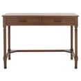 thumbnail image 5 of SAFAVIEH Layce Solid Retro 2 Drawer Writing Desk, Brown, 5 of 15
