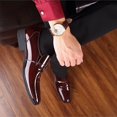 thumbnail image 2 of Zapatos de vestir de cuero para hombre, mocasines de cuero de moda, zapatos formales para hombre, zapatos de punta puntiaguda para hombre (25,5 cm), 2 of 4