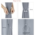 thumbnail image 2 of 2 Pack Magnetic Curtain Tiebacks, The Most Convenient Drape Tie Backs,European Style Decorative Weave Rope Curtain Holdbacks Holder for Window Sheer Blackout Drapries Office, 16 inch(Silver Grey), 2 of 5