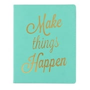 Seafoam MAKE THINGS HAPPEN Leather-like 8x10 Journal by Eccolo trade LOFTY THINKING Collection