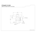thumbnail image 2 of Kingston Brass CC44405X 1/2" FIP x 1/2" OD Comp Angle Stop Valve, Oil Rubbed Bronze, 2 of 2