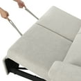 thumbnail image 4 of Historyli Go5H Recliner Loveseat Sofa Bed Couch With Wood Frame Adjustable Backrest Sleeper Bed Sofa Couch For Apartment Living Room, 4 of 8