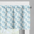 thumbnail image 5 of Ambesonne Animal Cartoon Valance & Curtain, Happy, 55"x30", Pale Blue Sky Blue White, 5 of 6
