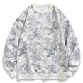 thumbnail image 6 of HOMADLES Mens Crewneck Sweatshirt Graphic Big and Tall Print Pullover Tops Stretch Soft Casual Sweatshirts Gray Size 3XL, 6 of 9