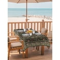 thumbnail image 2 of Outdoor Tablecloth with Umbrella Hole for Patio/Picnic/Party/Camping, Sage Green Floral Boho Waterproof Table Cloth Rectangle Table Cover Washable, Ethnic Tribe Abstract Art Flower (54"x 80"), 2 of 8
