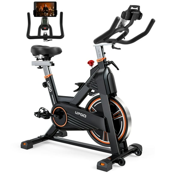 UPGO Pro Magnetic Indoor Cycling Bike Stationary Exercise Bike with 350 lbs Weight Capacity and Comfortable Seat Cushion