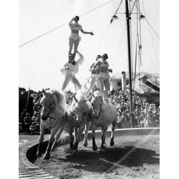 Posterazzi SAL2558088 Acrobats Performing in a Circus Poster Print - 18 x 24 in.