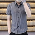 thumbnail image 4 of Camisas y blusas de manga corta con estampado para hombre de negocios, de algodón y seda con estampado de lunares, baratas, nuevas en Asia, ropa S, 4 of 5