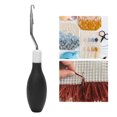 thumbnail image 1 of Latch Hook Crochet Needle Oval Rubber Handle, Portable Carpet Rug Crafts Knitting Hooking, for Wool Items, 1 of 7