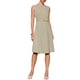 thumbnail image 2 of Vestido sin mangas para mujer INSPIRE CHIC con cremallera, cinturón y corte acampanado, vestido midi para el trabajo, talla L, color caqui, 2 of 5