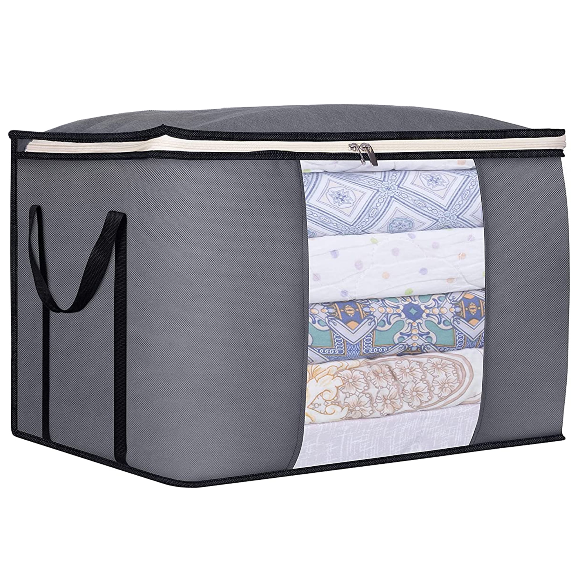 MISSLO 100L Large Blanket Storage Bag for Closet Clothes Storage