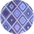 thumbnail image 1 of Ahgly Company Machine Washable Indoor Round Southwestern Blue Country Area Rugs, 8' Round, 1 of 4