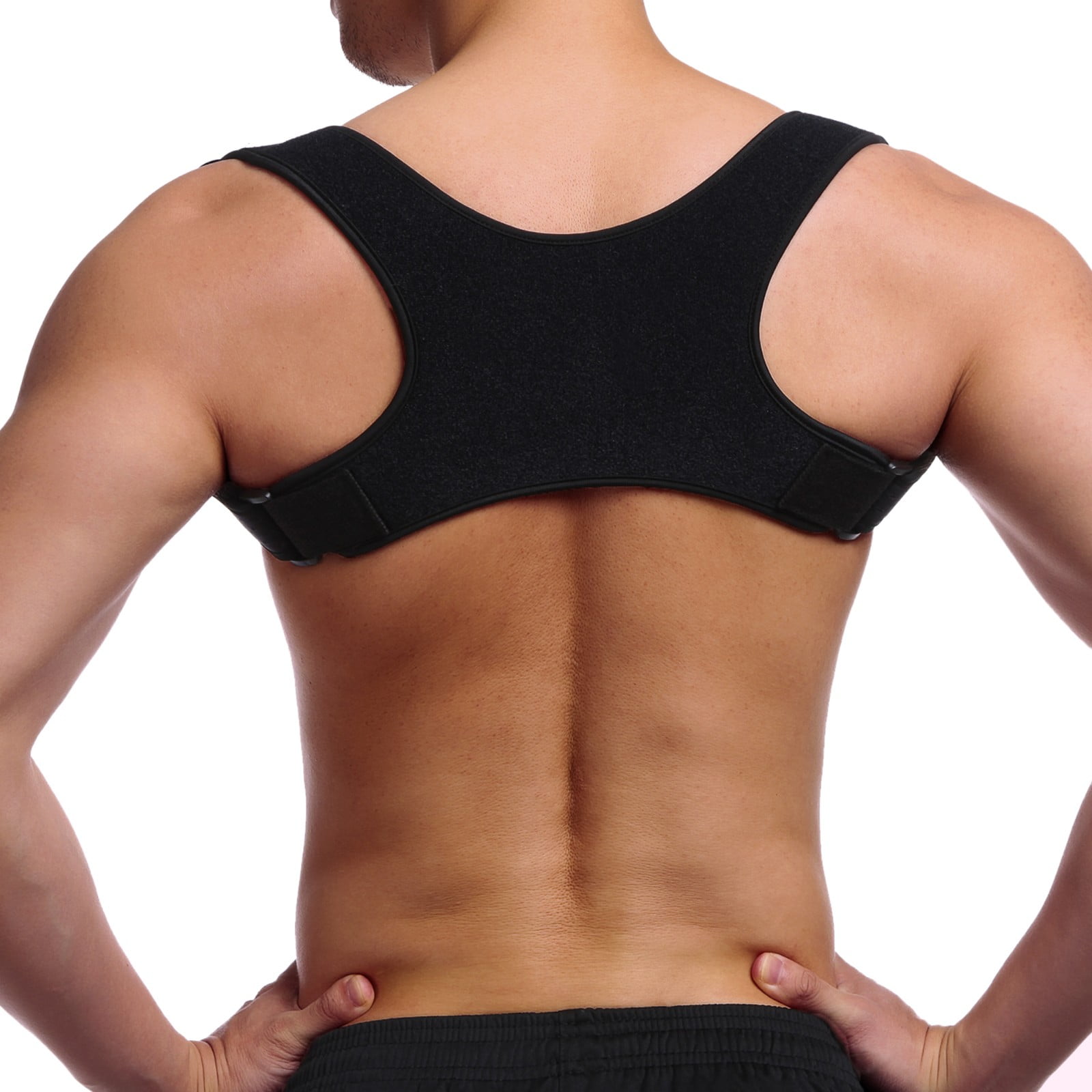 Postural Problems Relieve Neck Pain for Women Men Teenagers Adults Hersvin Shoulder Back Straightener Brace Trainer Clavicle Chest Support to Improve Slouching and Hunching Back Posture Corrector