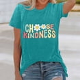 thumbnail image 2 of Trendfront Womens Choose Kindness T Shirts Crewneck Graphic Casual Short Sleeve Loose Fit Tops Trendy Fashion Tee Pullover Daily Outfits, 2 of 5