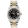 thumbnail image 1 of Pre-Owned Rolex Datejust 26MM 6917 Black Diamond Dial Fluted Bezel Two Tone Yellow Gold Jubilee Bracelet, 1 of 4