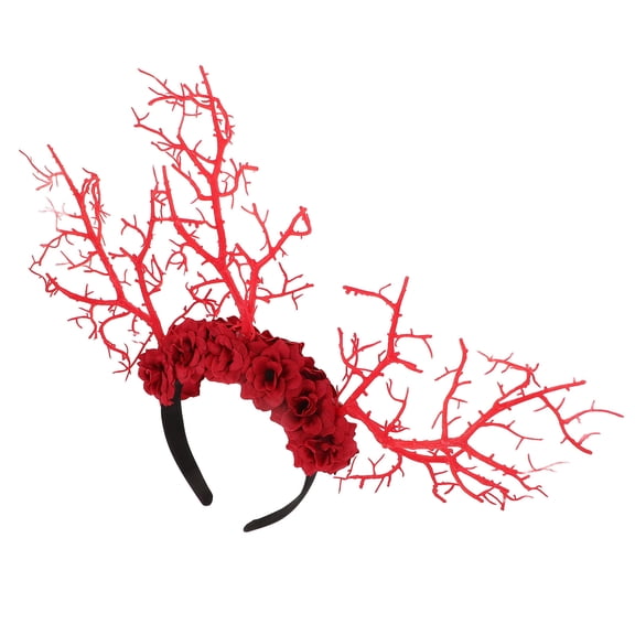 NUOLUX Red Tree Branch Hairband for Costume Parties and Photoshoots
