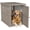 Coffee, variant on Yardgrace Weatherproof Resin Dog Crate for Small to Medium Dogs, Indoor Outdoor Dog Kennel with Elevated Floor (29.7"L x 21.3"W x 25.3"H, Coffee)