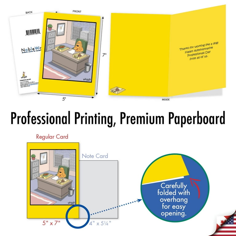 1 Funny Admin Professionals Day Card with Envelope - Working Dog  C4860APG-US - Walmart.com