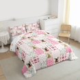 thumbnail image 3 of Manfei Christmas Animal Deer 3 Pieces Queen Comforter Set for Kids Children,Xmas Festival Ultra Soft Bedding Sets,Geometric Plaid Grid Bedding Comforter Set Breathable,Lightweight Room Decor, 3 of 8